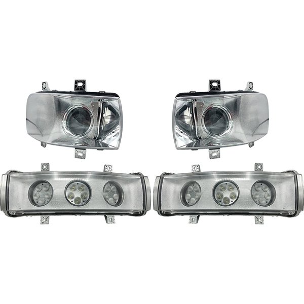 Tiger Lights TIGERLIGHTS LED Headlight Kit-Compatible w/Repl. for Case/IH, 12V-Flood/Spot Combo Off-Road Light CaseKit-13